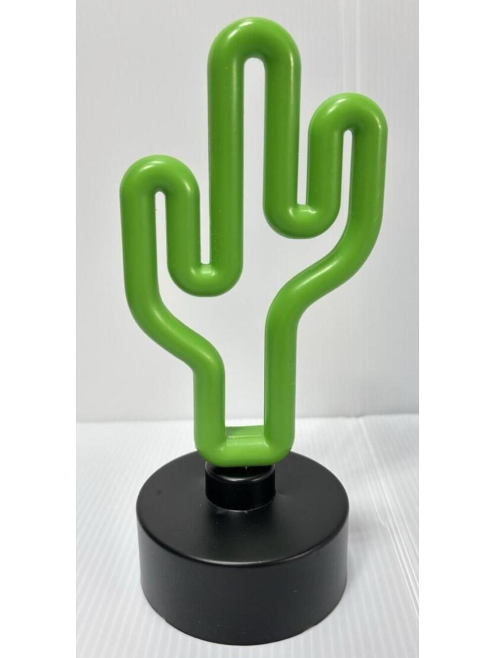 Mini LED Cactus Light Green Neon Battery Operated Night Lamp GUC